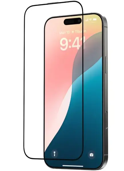 Folie Sticla Star Series Full Screen Entire View Devia pentru iPhone 16 Pro, Negru