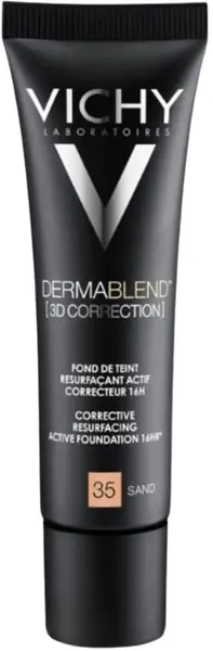 Fond de ten corector 3D Vichy Dermablend, nr. 35 Sand, SPF25, 30 ml