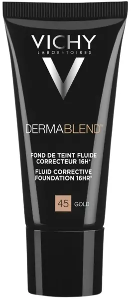 Fond de ten corector fluid Vichy Dermablend, nr. 45 Aur, SPF35, 30 ml