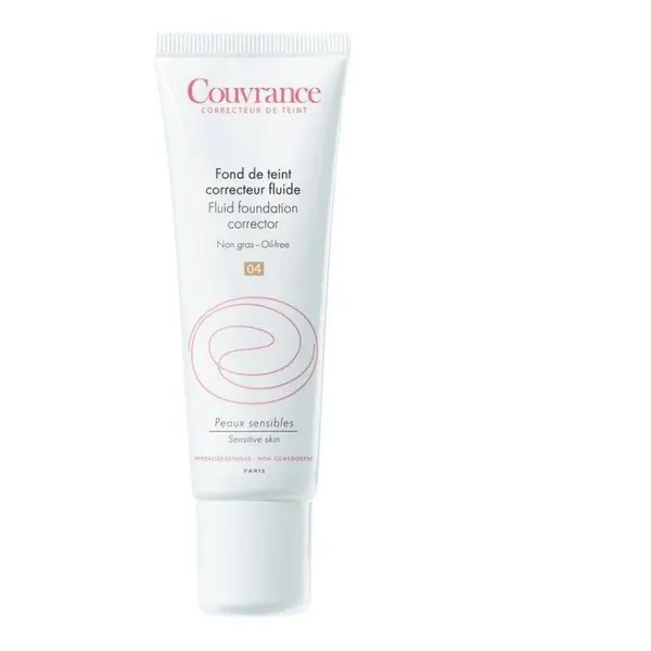 Fond de ten fluid corector cu SPF 20 Couvrance, Miel 4.0, 30 ml, Avene