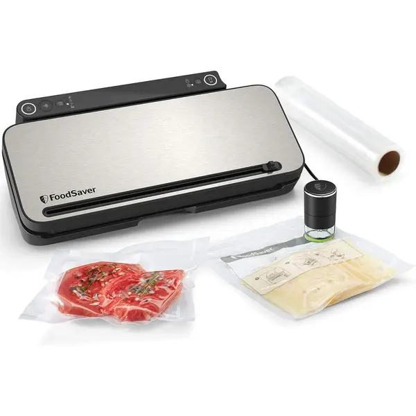 FoodSaver Aparat de vidare FoodSaver VS3190X, 130W, 5 moduri de functionare, sistem dual, negru si argintiu