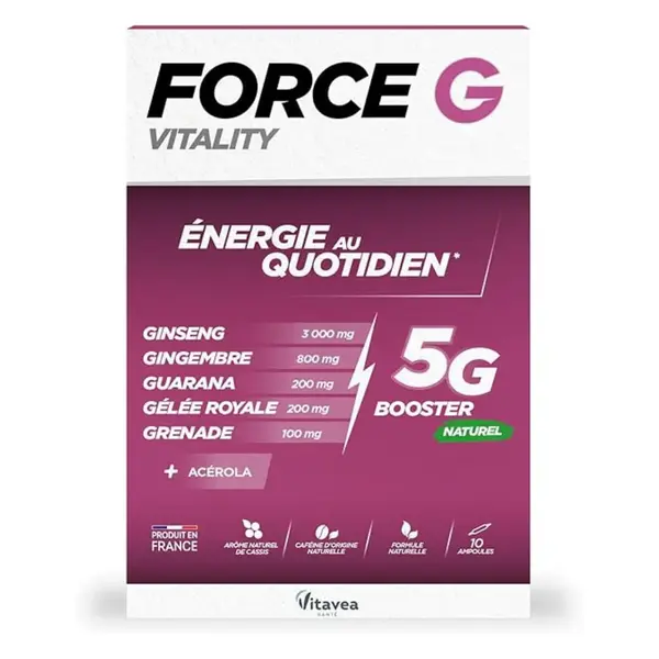 Force G Vitality, 10 fiole buvabile, Vitavea