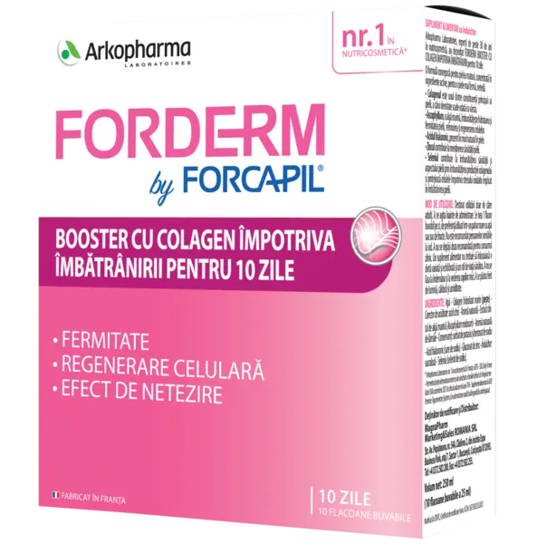 Forderm by Forcapil Booster cu Colagen, 10 flacoane