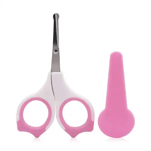 Forfecuta de unghii pentru bebelusi, cu suport de protectie, 0 luni+, Lorelli Blush Pink