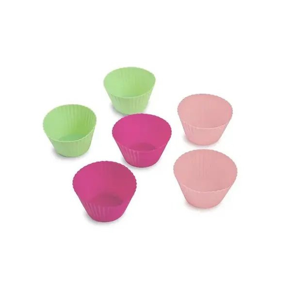 Forma de copt din silicon,diverse culori,6 bucati set,9x5 cm