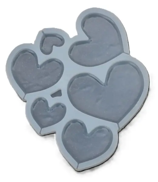 Formă de silicon Em Art - Inimi, 120 x 157 x 7 mm, pentru acadele