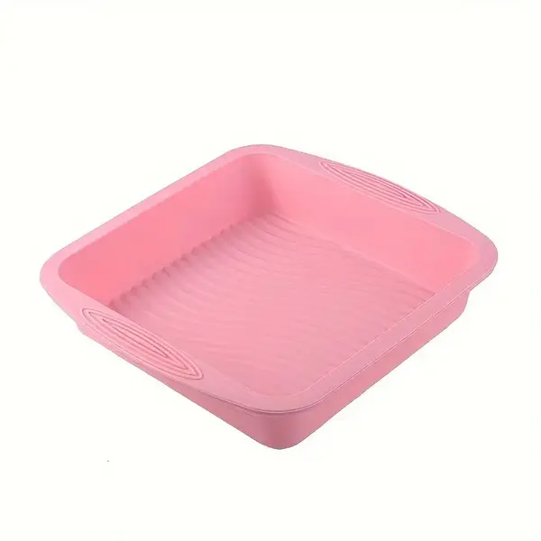 Forma din silicon pentru tort sau tarta,forma patrata, diverse culori,26x24x5 cm