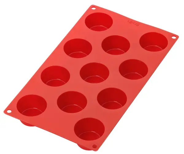 Formă pentru mini brioșe Lekue - 30.5 x 17.5 x 3 cm, roșie