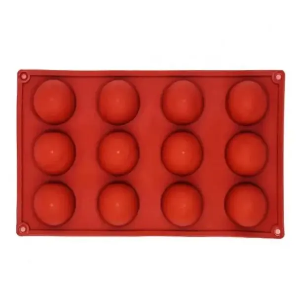 Forma Silicon Alimentar 12 Semisfere Ciocolata Bomboane 28x17 cm Maro