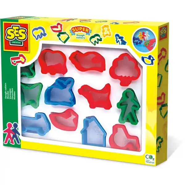 Forme de taiat plastilina din plastic, 12 bucati set