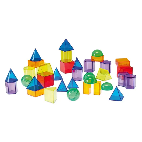 Forme geometrice 3D transparente, TickiT multicolor