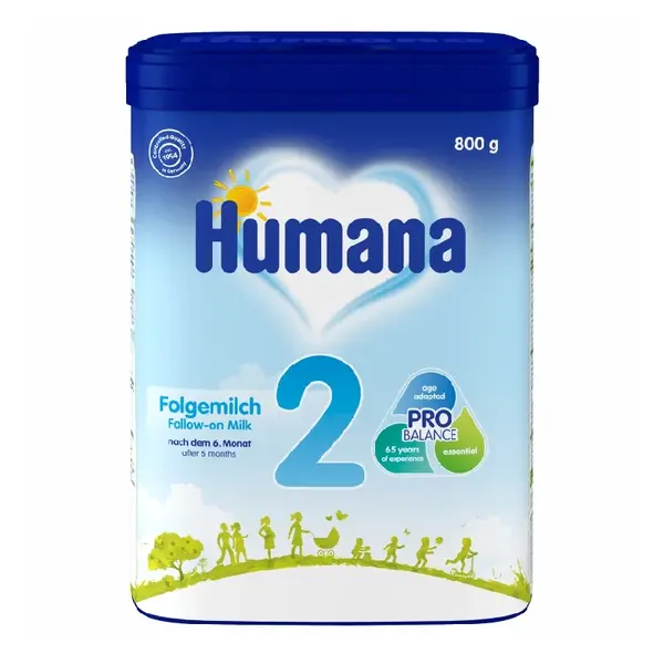 Formula de lapte de continuare 2, +6 luni, 800 g, Humana