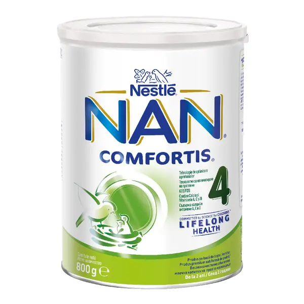 Formula de lapte praf fortifiat Nan 4 Comfortis, 2+ ani, 800 g, Nestle