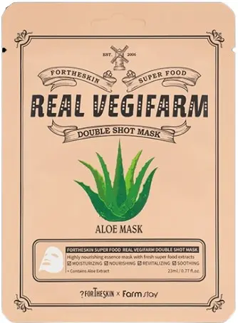 Fortheskin Real Vegifarm Mască facială cu aloe, 23 ml