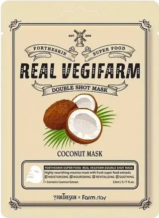 Fortheskin Real Vegifarm Mască facială cu cocos, 23 ml