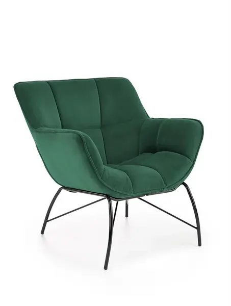 Fotoliu Belton velvet verde H78 cm