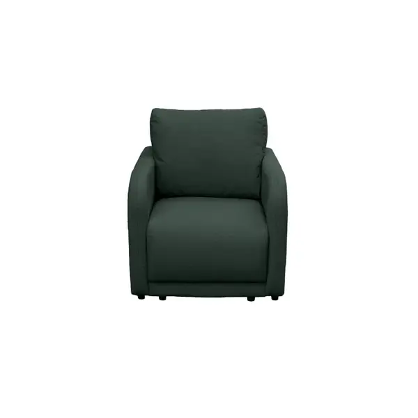 Fotoliu BERNA S, cu arcuri, verde, 80x100x95 cm