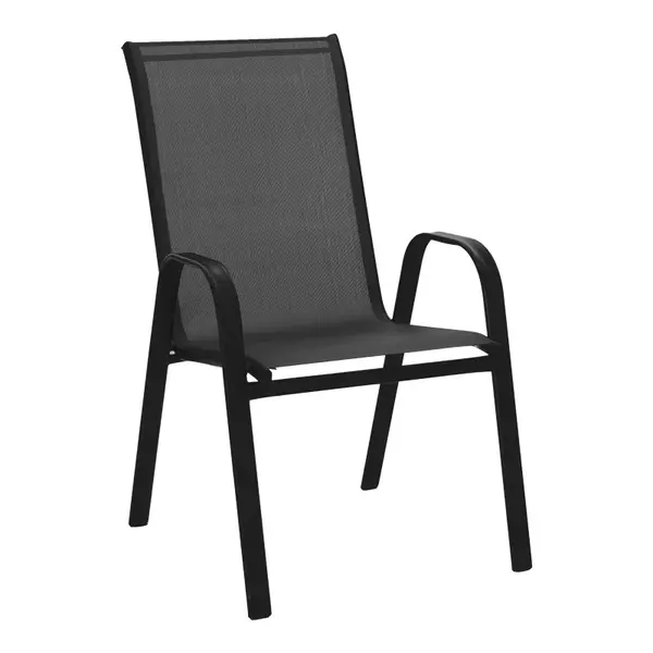 Fotoliu Calan pakoworld metal negru-textilene negru 54x74x91cm Fotoliu Calan pakoworld metal negru-textilene negru 54x74x91cm