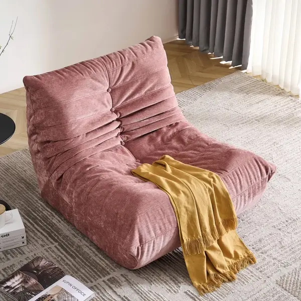 Fotoliu cu Sustinere Ergonomica Nobile HD Foam, Catifea, Roz