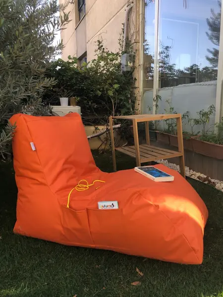 Fotoliu de gradina puf beanbag Daybed Portocaliu