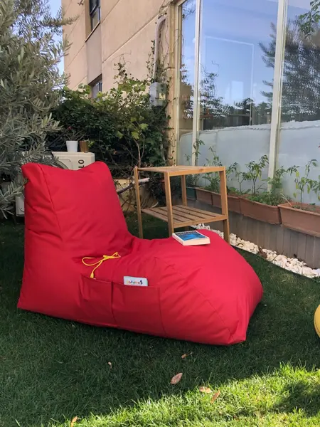 Fotoliu de gradina puf beanbag Daybed Rosu