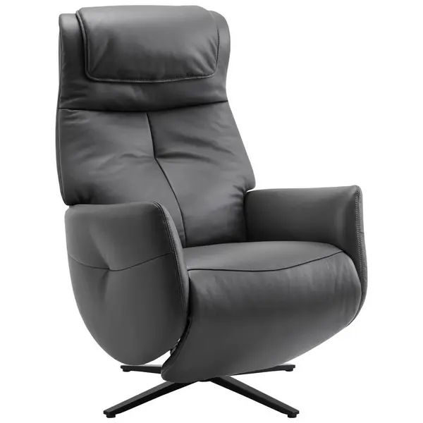 Fotoliu De Masaj din metal, textil, piele, gri închis