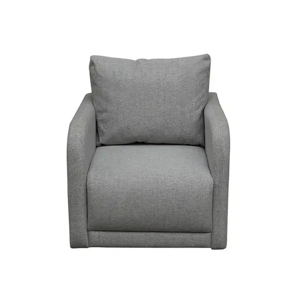 Fotoliu din lemn, plastic, textil, gri