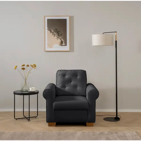 Fotoliu din textil, antracit