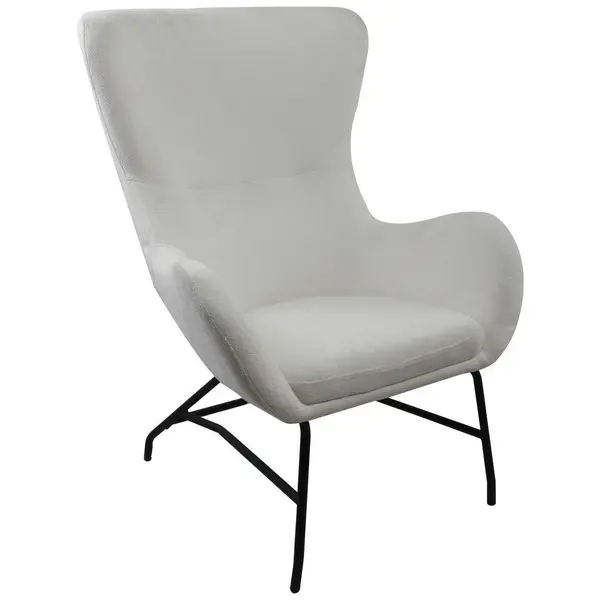 Fotoliu din textil, crem