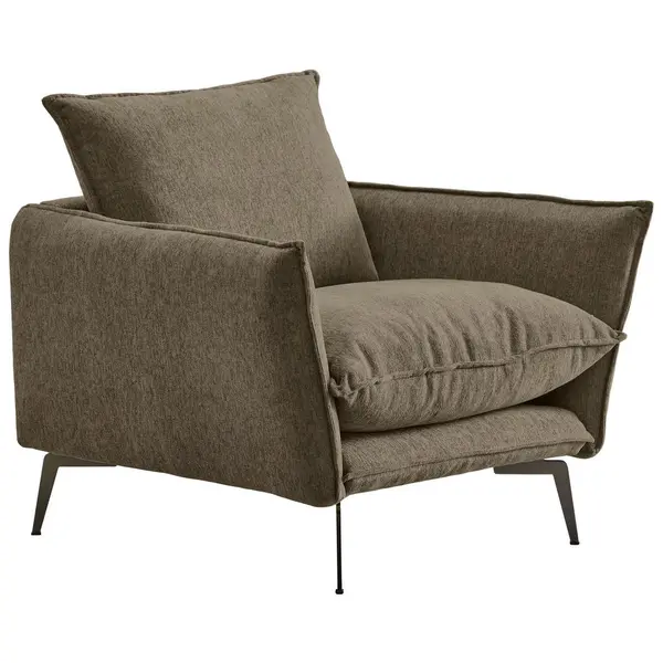 Fotoliu din textil, maro