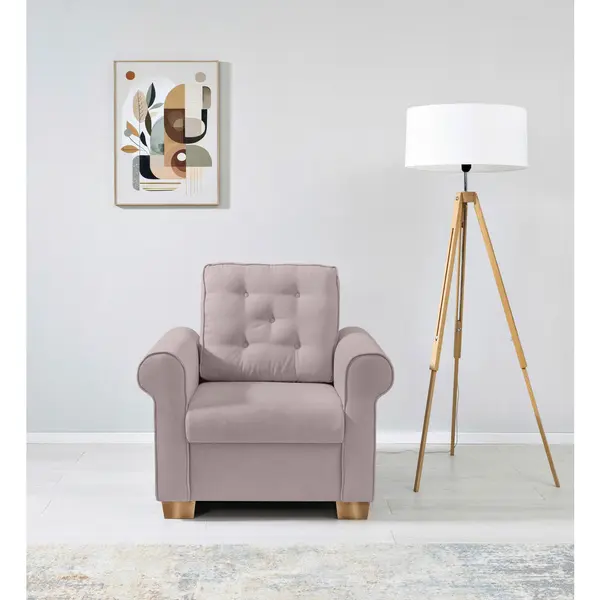 Fotoliu din textil, taupe