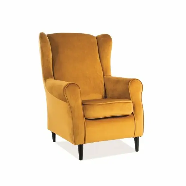 Fotoliu DIONIC VELVET - Mustard