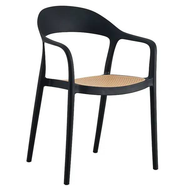 Fotoliu Ember pakoworld cu protectie UV PP bej-negru 52,5x56,5x81cm Fotoliu Ember pakoworld cu protecție UV PP bej-negru 52,5x56,5x81cm