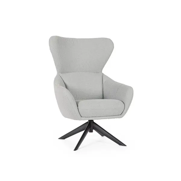 Fotoliu HAILEY GRIS SWIVEL - Grey