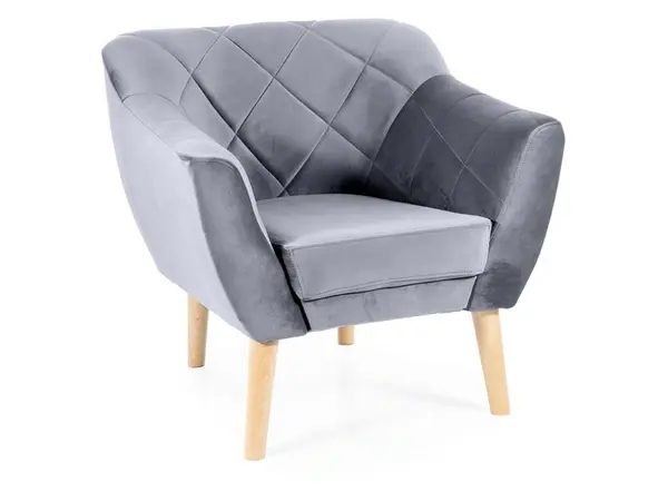 Fotoliu Karo 1 velvet gri/fag Blu14