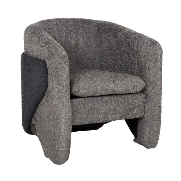 Fotoliu KELVIN GREY BOUCLE - Grey