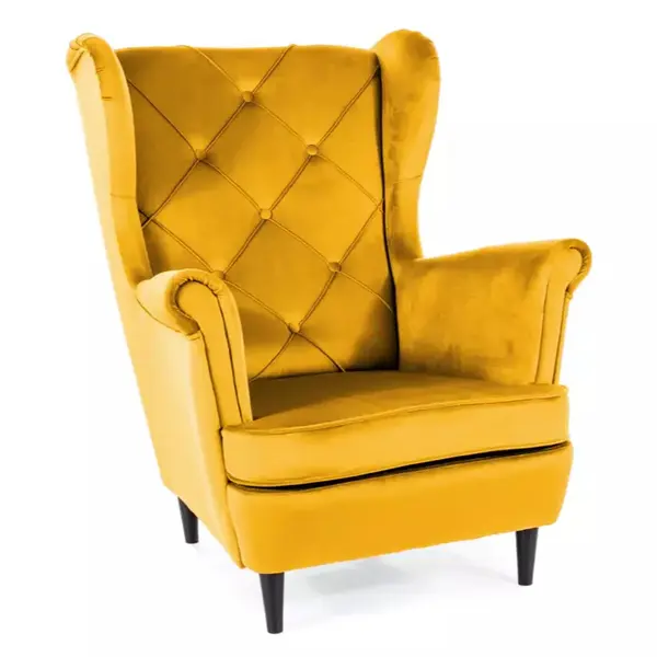 Fotoliu LADYBIRD VELVET - Mustard