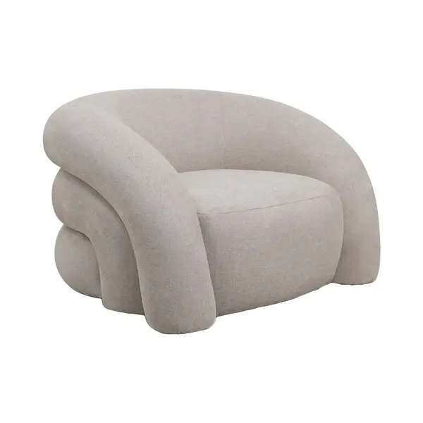 Fotoliu Lexy crem din material textil 99x88x62 cm