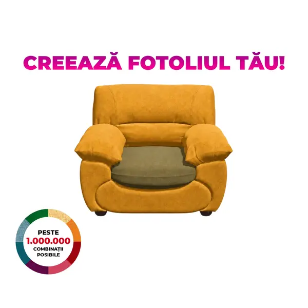 Fotoliu LUXOR, 120x95x95 cm, Configurator 3D