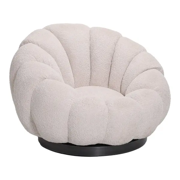 Fotoliu Nester boucle Bej 98x97x69 cm
