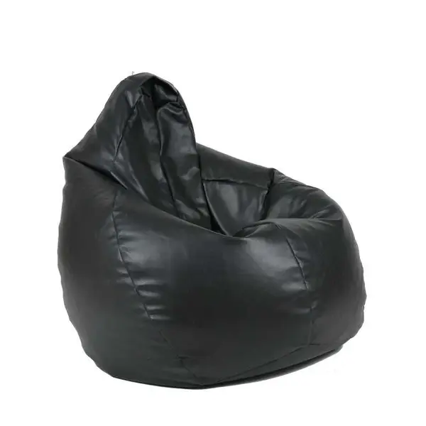 Fotoliu Nirvana Hobbit Pufrelax, Material Piele ecologica - Negru