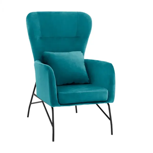 Fotoliu OMELY VELVET - Turquoise