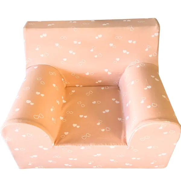 Fotoliu pentru copii Twindeco Roz cu inimioare