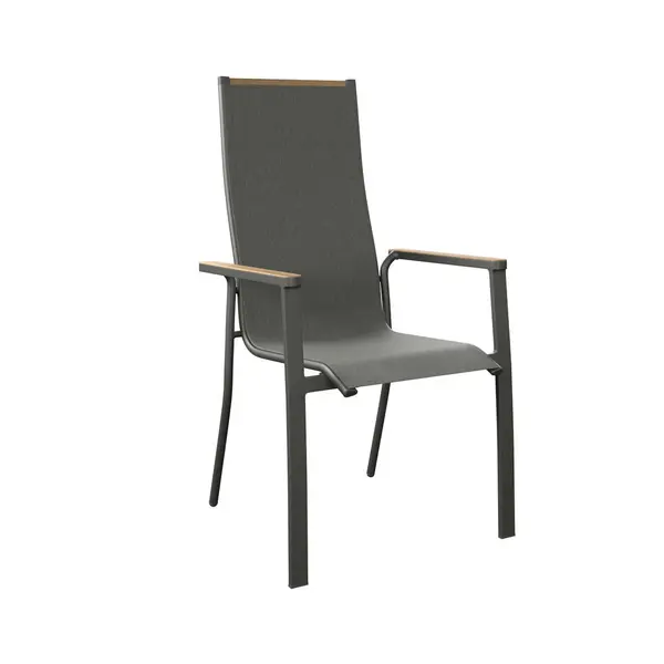 Fotoliu Pentru Grădină in metal, textil gri, culoare natur