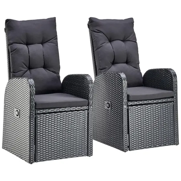 Fotoliu Pentru Lounge in metal, plastic negru