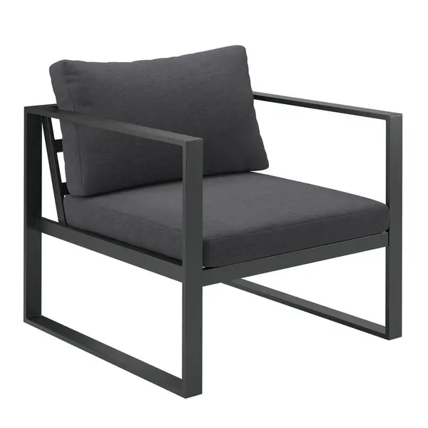 Fotoliu Pentru Lounge in metal, textil antracit