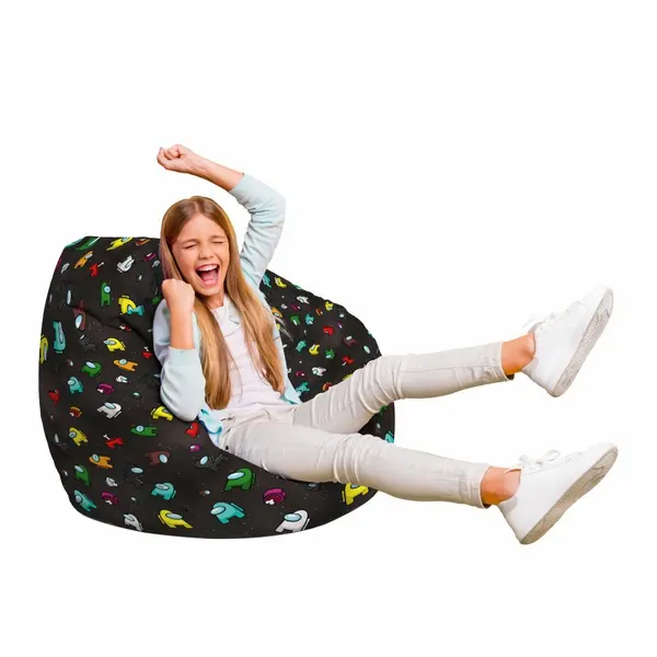 Fotoliu Puf Bean Bag tip Para L AmongUs black
