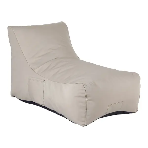 Fotoliu puf (beanbag) de gradina, Otenda, Bej, 67x110x65 cm