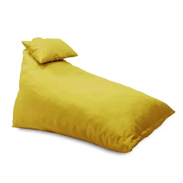 Fotoliu puf, Pufrelax Kudos, perna inclusa, material impermeabil - Galben