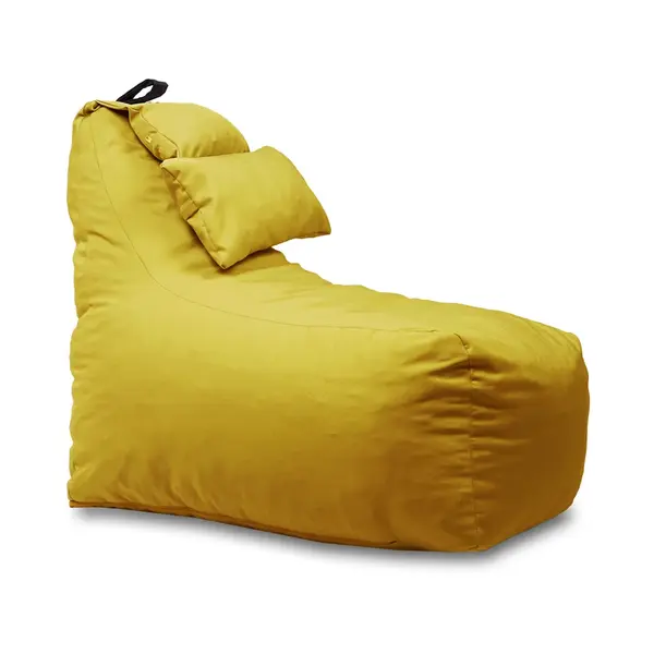 Fotoliu puf, Pufrelax Miraggio, perna inclusa, material impermeabil - Galben